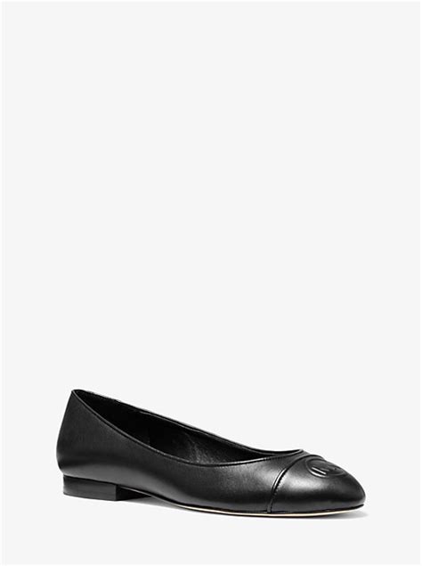 michael kors dylyn flats|Dylyn Logo Leather Ballet Flat .